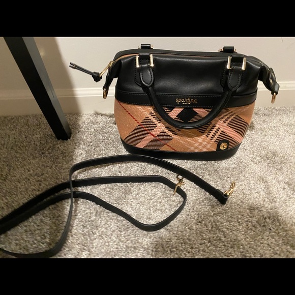 Spartina 449 Plaid Crossbody Bag with Black Accents - Picture 6 of 11